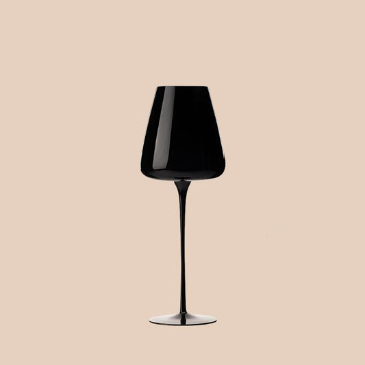 BLACK PORCELAIN WINE GLASS