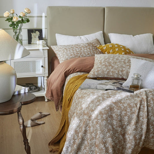RETRO MAROON JACQUARD | BEDDING SET