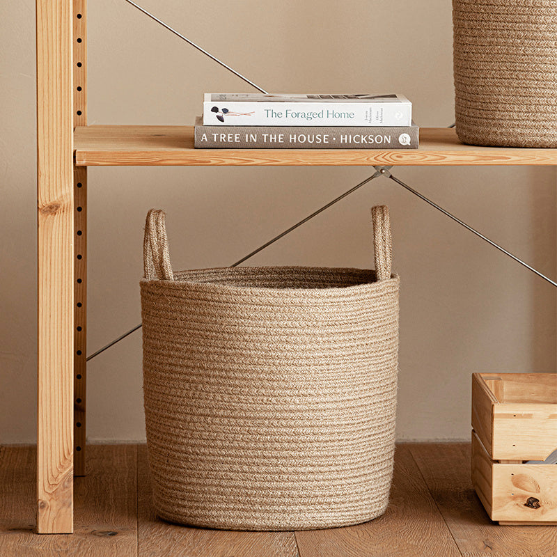 JUTE COTTON HANDWOVEN BASKET